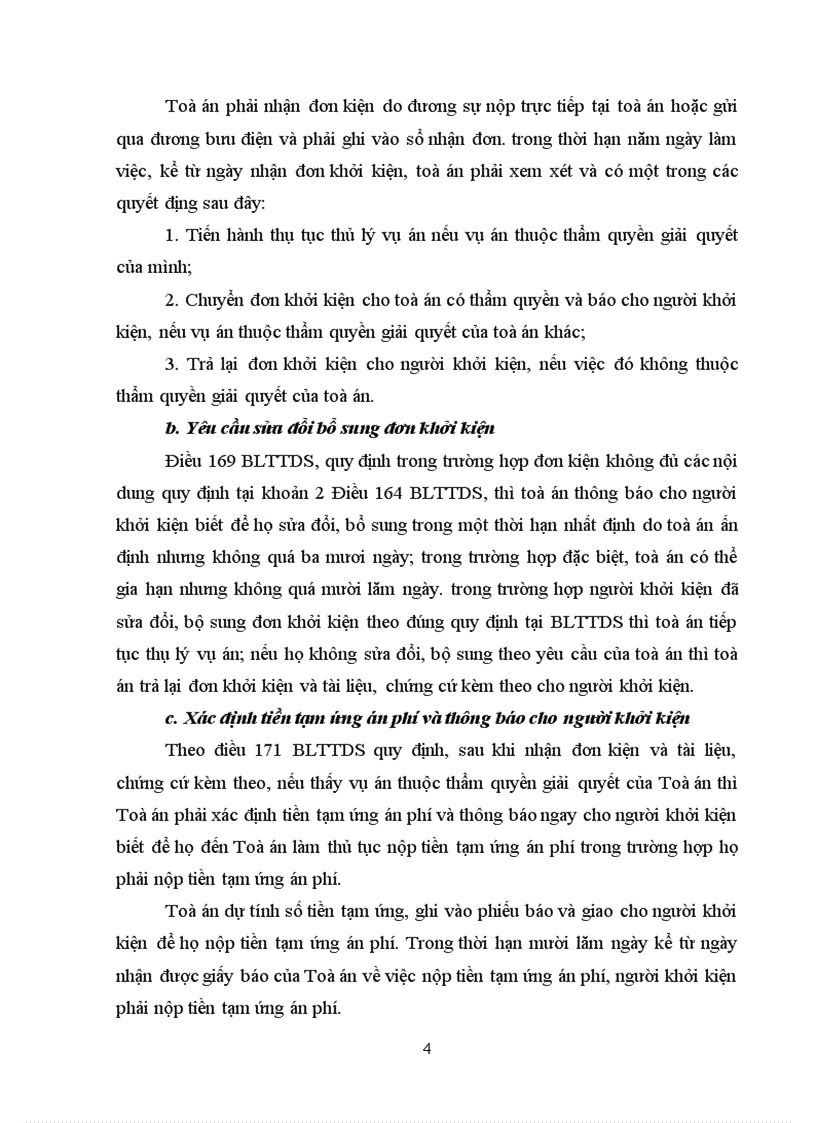 image for page Các quy định của pháp luật tố tụng dân sự hiện hành về thụ lý trả lại đơn khởi kiện và kiến nghị hoàn thiện pháp luật về thụ lý trả lại đơn khởi kiện