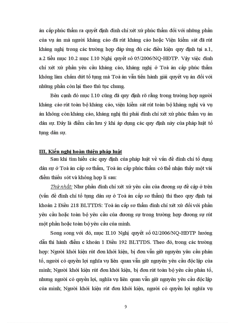 image for page Vấn đề đình chỉ qiải quyết vụ án dân sự ở tòa án cấp sơ thẩm phúc thẩm và kiến nghị hoàn thiện pháp luật về vấn đề này