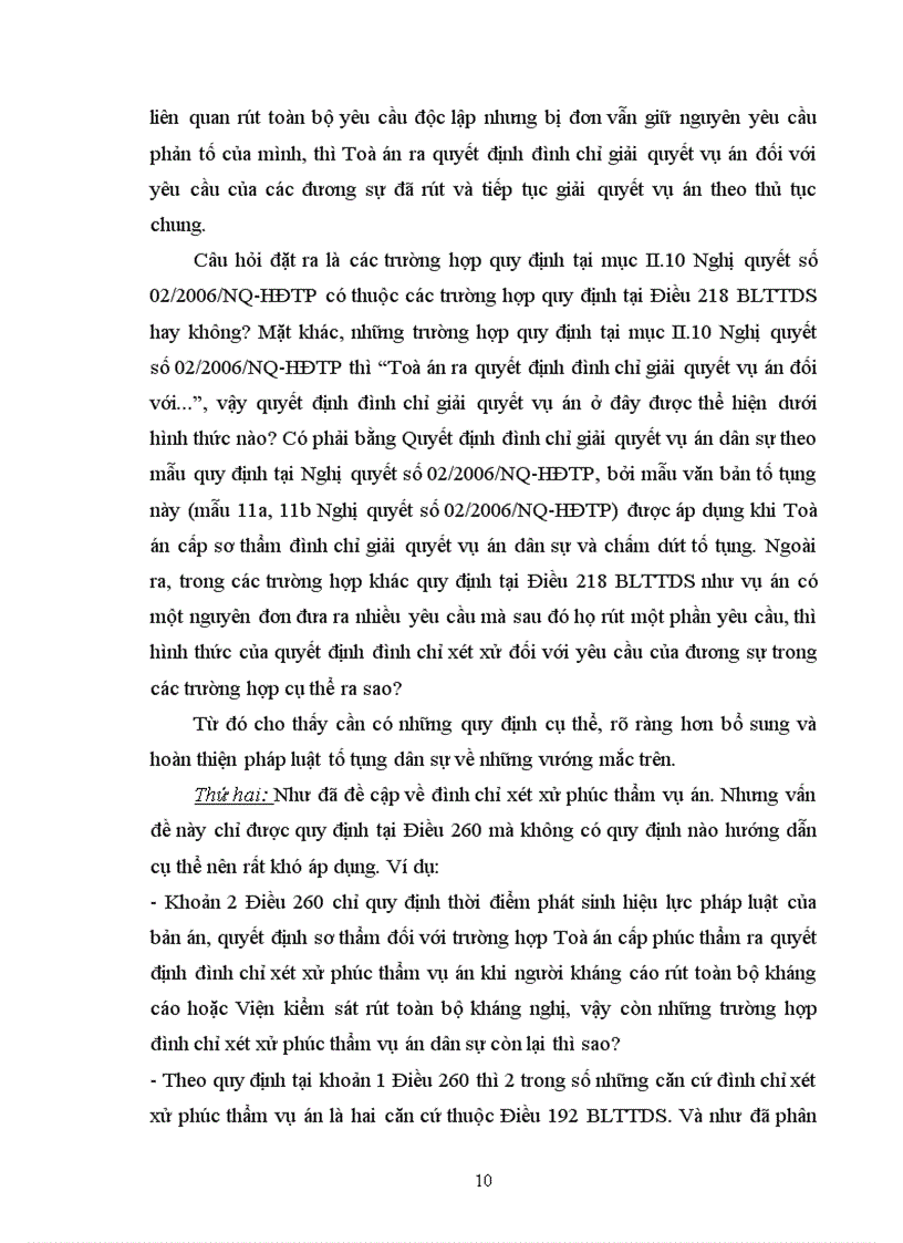 image for page Vấn đề đình chỉ qiải quyết vụ án dân sự ở tòa án cấp sơ thẩm phúc thẩm và kiến nghị hoàn thiện pháp luật về vấn đề này