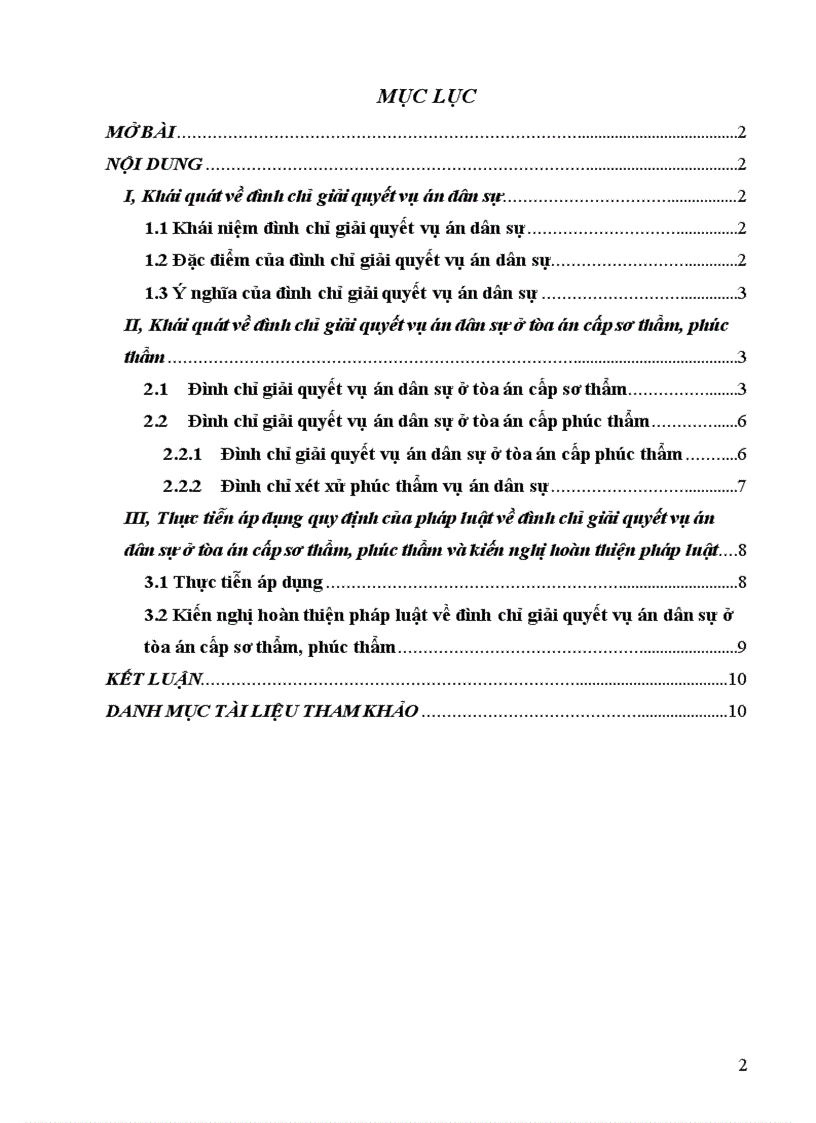 image for page Vấn đề đình chỉ qiải quyết vụ án dân sự ở tòa án cấp sơ thẩm phúc thẩm và kiến nghị hoàn thiện pháp luật về vấn đề này