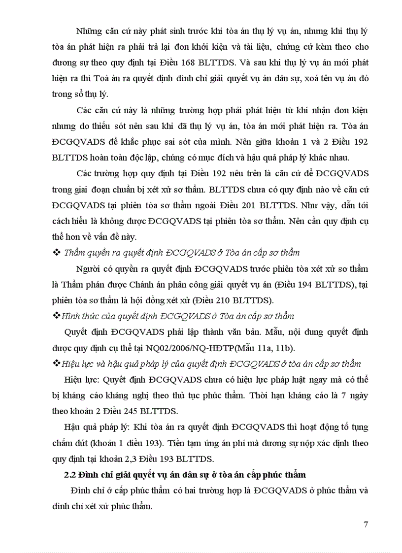 image for page Vấn đề đình chỉ qiải quyết vụ án dân sự ở tòa án cấp sơ thẩm phúc thẩm và kiến nghị hoàn thiện pháp luật về vấn đề này