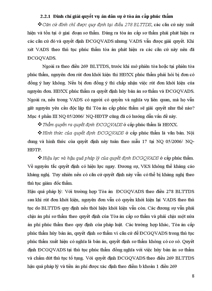 image for page Vấn đề đình chỉ qiải quyết vụ án dân sự ở tòa án cấp sơ thẩm phúc thẩm và kiến nghị hoàn thiện pháp luật về vấn đề này
