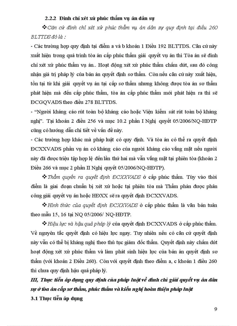 image for page Vấn đề đình chỉ qiải quyết vụ án dân sự ở tòa án cấp sơ thẩm phúc thẩm và kiến nghị hoàn thiện pháp luật về vấn đề này