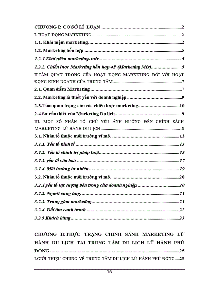 image for page Những giải pháp nhăm hoàn thiện chính sách marketing của Trung tâm du lịch Lữ hành Phù Đổng thuộc Công ty thương mại và dịch vụ Thành Long