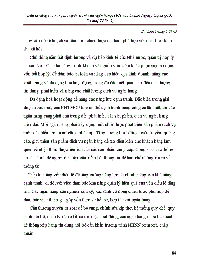 image for page Đầu tư nâng cao năng lực cạnh tranh của Ngân Hàng thương mại cổ phần các Doanh Nghiệp Ngoài quốc Doanh VPBank
