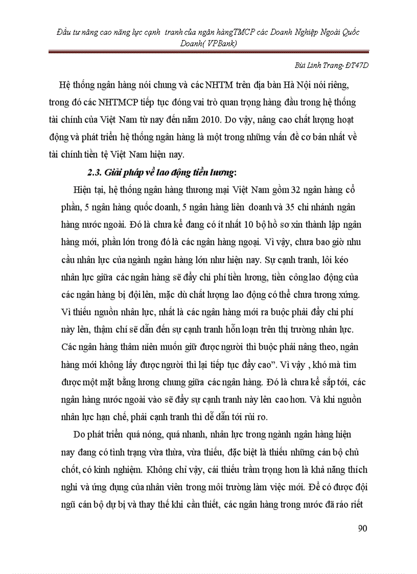 image for page Đầu tư nâng cao năng lực cạnh tranh của Ngân Hàng thương mại cổ phần các Doanh Nghiệp Ngoài quốc Doanh VPBank