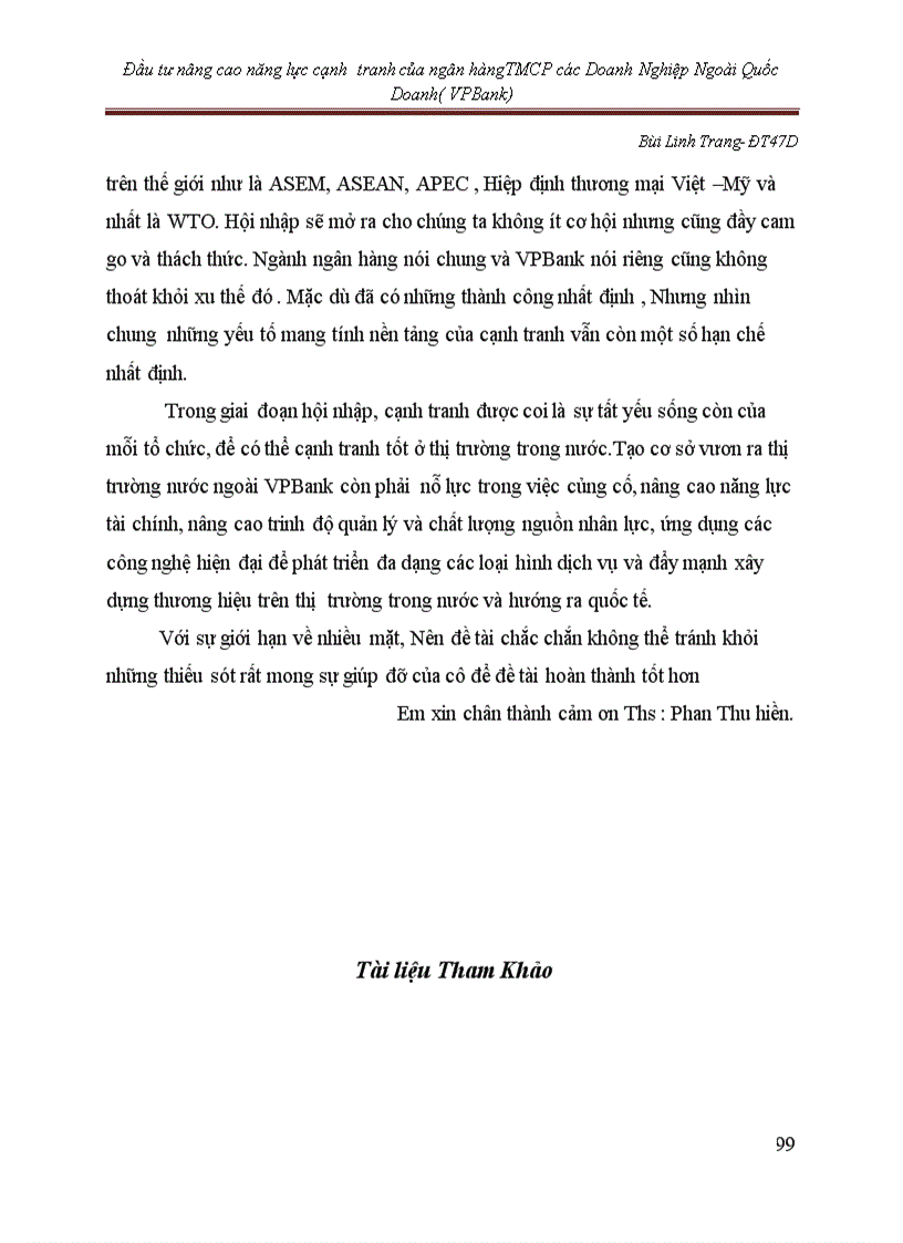 image for page Đầu tư nâng cao năng lực cạnh tranh của Ngân Hàng thương mại cổ phần các Doanh Nghiệp Ngoài quốc Doanh VPBank