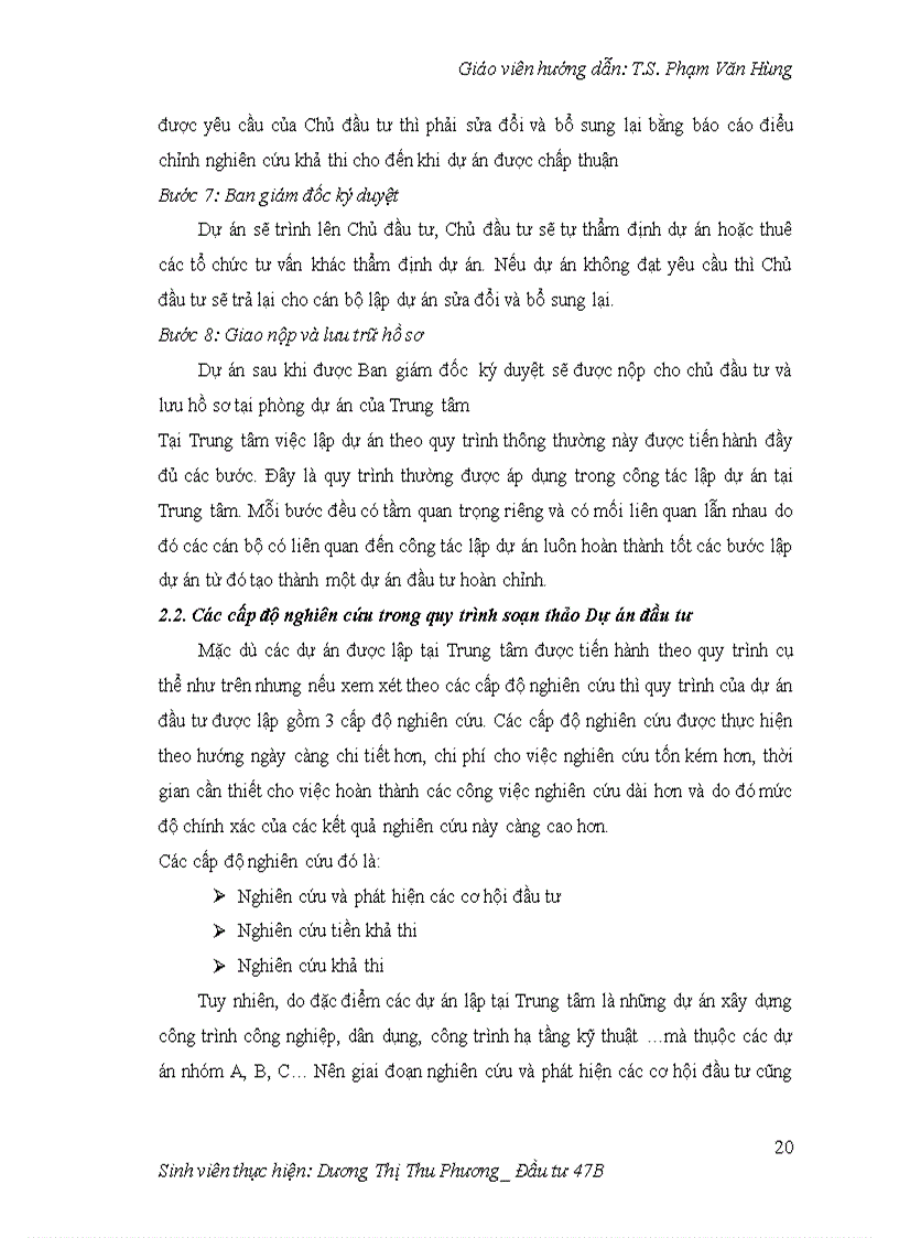 image for page Hoàn thiện công tác lập dự án tại Trung tâm tư vấn đầu tư và xây dựng