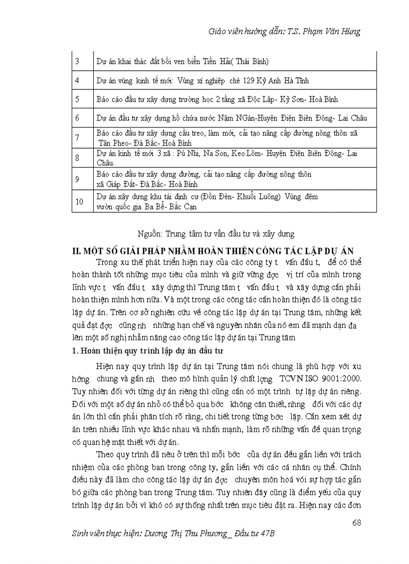 image for page Hoàn thiện công tác lập dự án tại Trung tâm tư vấn đầu tư và xây dựng