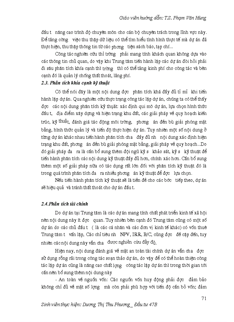 image for page Hoàn thiện công tác lập dự án tại Trung tâm tư vấn đầu tư và xây dựng