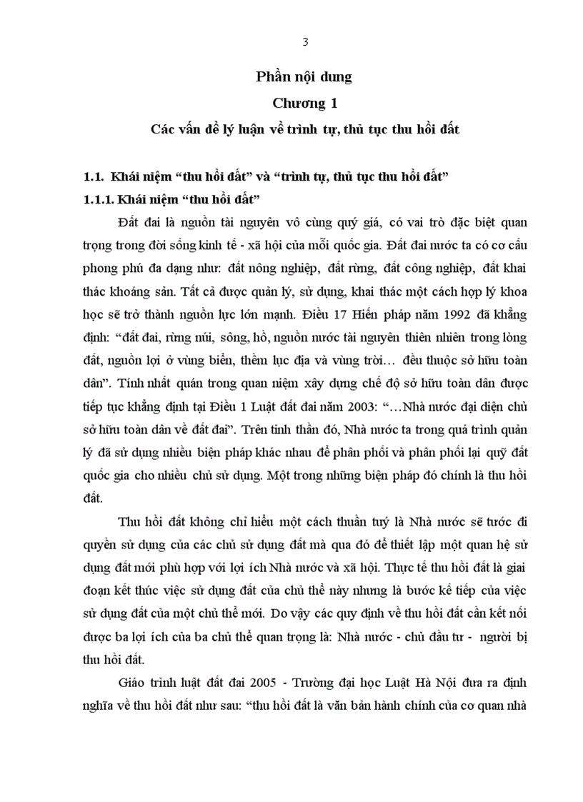image for page Nghiên cứu các quy định về trình tự thủ tục thu hồi đất và hướng hoàn thiện các quy định này