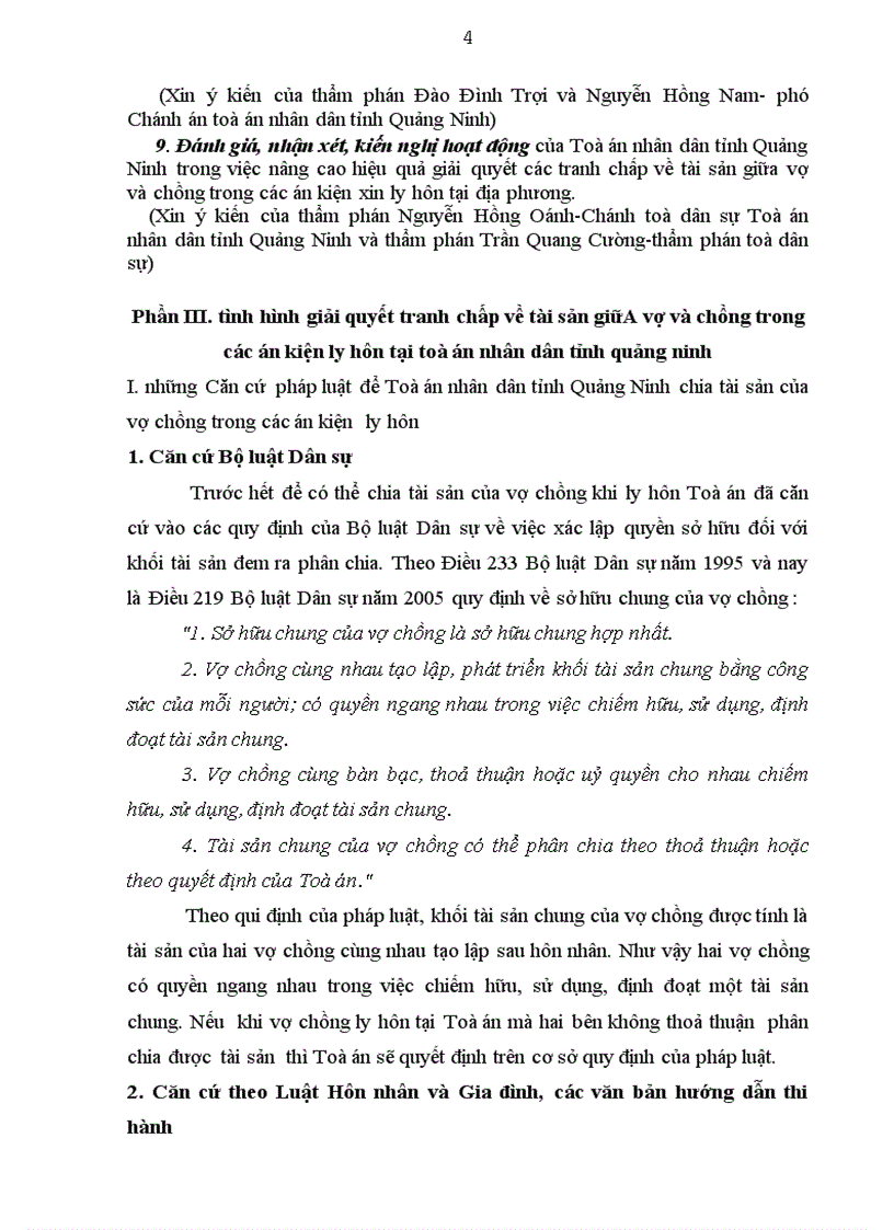 image for page Thực tiễn giải quyết tranh chấp về tài giữa vợ và chồng trong các án kiện ly hôn