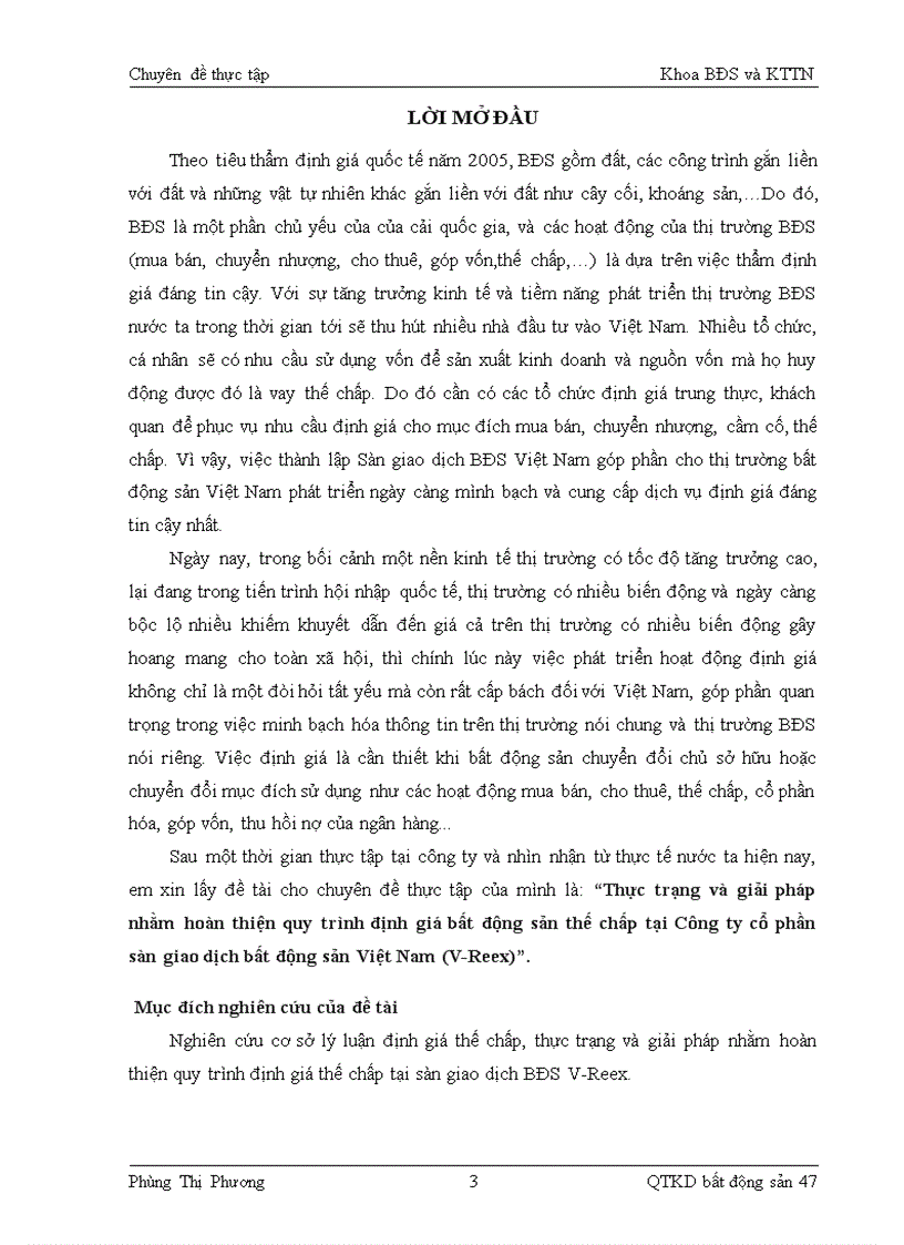 image for page Thực trạng và giải pháp nhằm hoàn thiện quy trình định giá bất động sản thế chấp tại Công ty cổ phần sàn giao dịch bất động sản Việt Nam V Reex