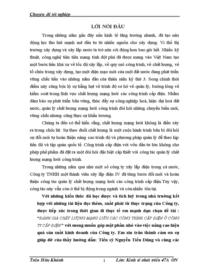 image for page Đánh giá chất lượng mạng lưới các công trình cấp điện ở công ty cấp điện