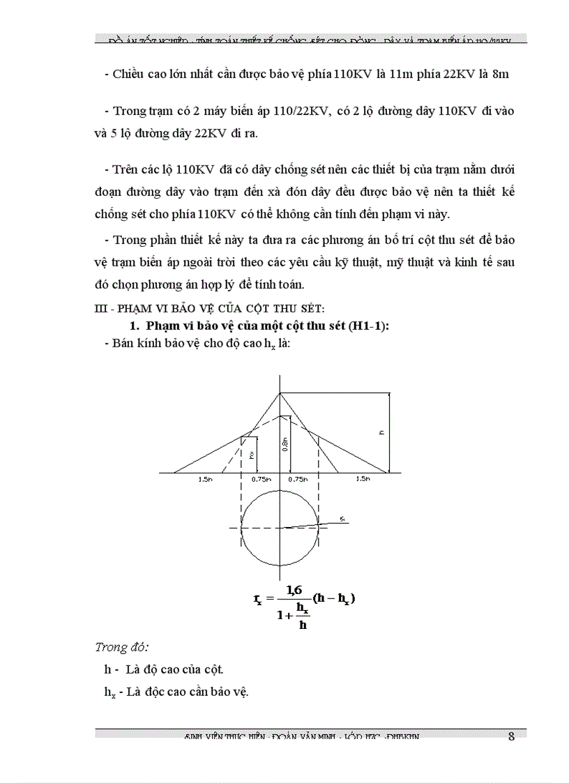 image for page Tính toán thiết kế chống sét cho đường dây và trạm biến áp 110 22kv