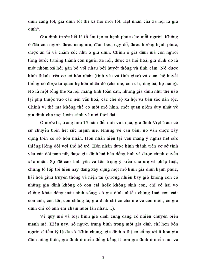 image for page Tiểu luận Một số vấn đề của gia đình Việt Nam hiện đại thực trạng và giải pháp