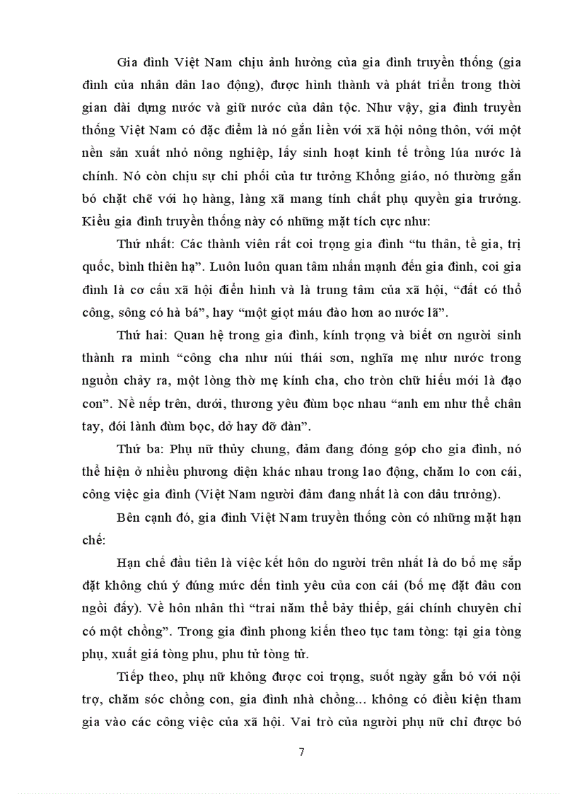 image for page Tiểu luận Một số vấn đề của gia đình Việt Nam hiện đại thực trạng và giải pháp