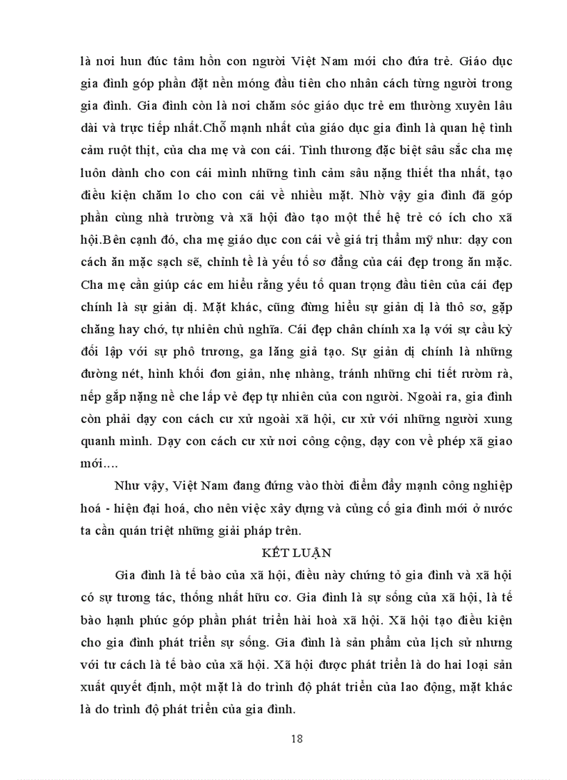 image for page Tiểu luận Một số vấn đề của gia đình Việt Nam hiện đại thực trạng và giải pháp