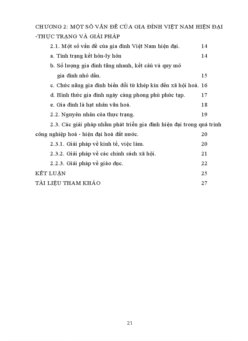 image for page Tiểu luận Một số vấn đề của gia đình Việt Nam hiện đại thực trạng và giải pháp