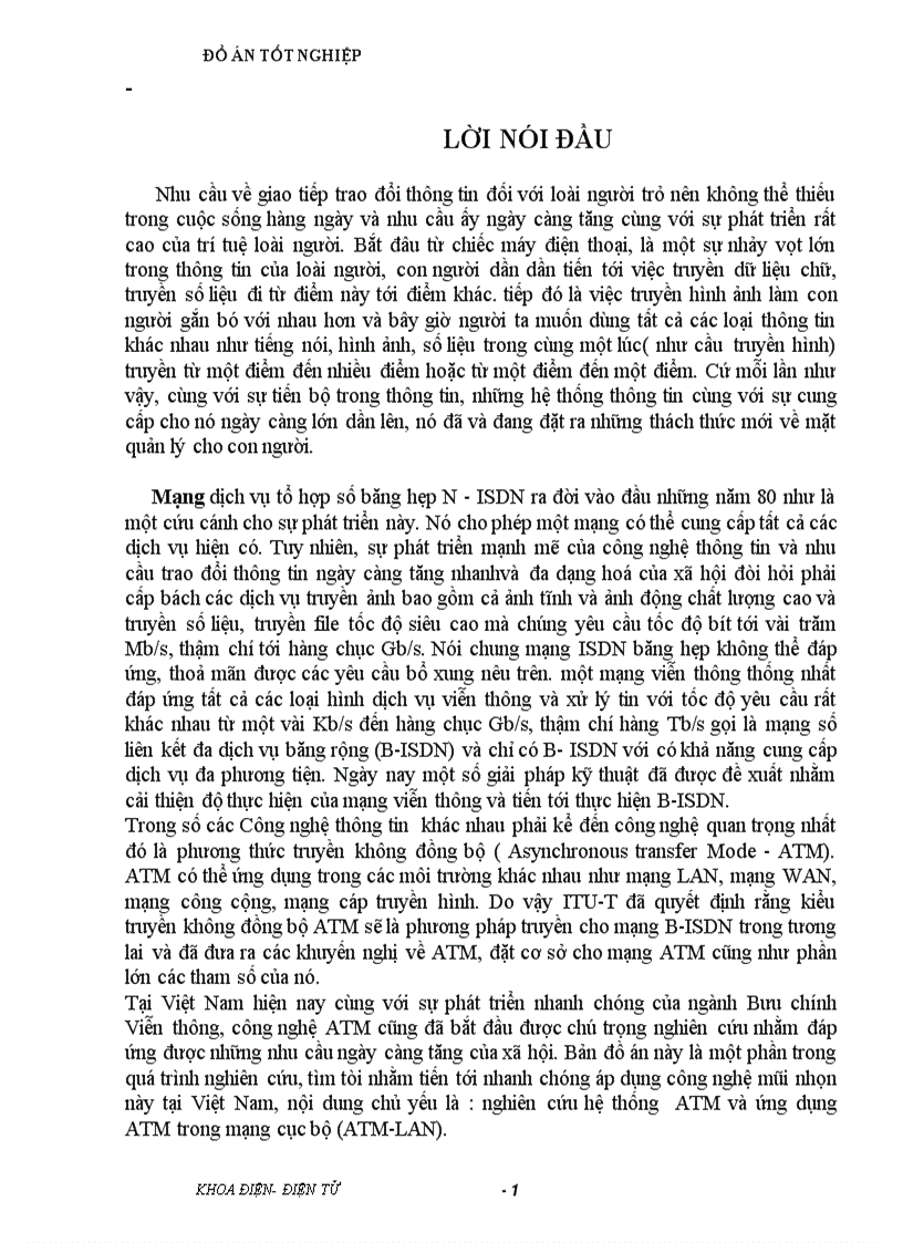 image for page Nghiên cứu hệ thống ATM và ứng dụng ATM trong mạng cục bộ ATM LAN