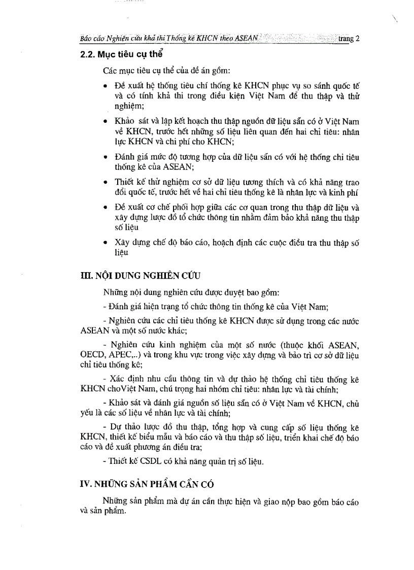 image for page Nghiên cứu khả thi xây dựng cơ sở dữ liệu tiêu chí thống kê khoa học và công nghệ theo yêu cầu của Asian