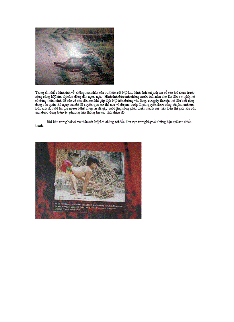 image for page Cảm nhận sau chuyến tham quan thực tế tại Qảo Tàng Chứng Tích Chiến Tranh