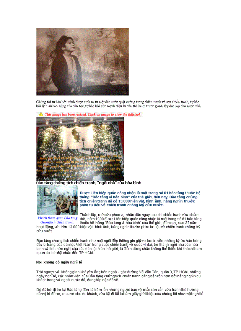 image for page Cảm nhận sau chuyến tham quan thực tế tại Qảo Tàng Chứng Tích Chiến Tranh