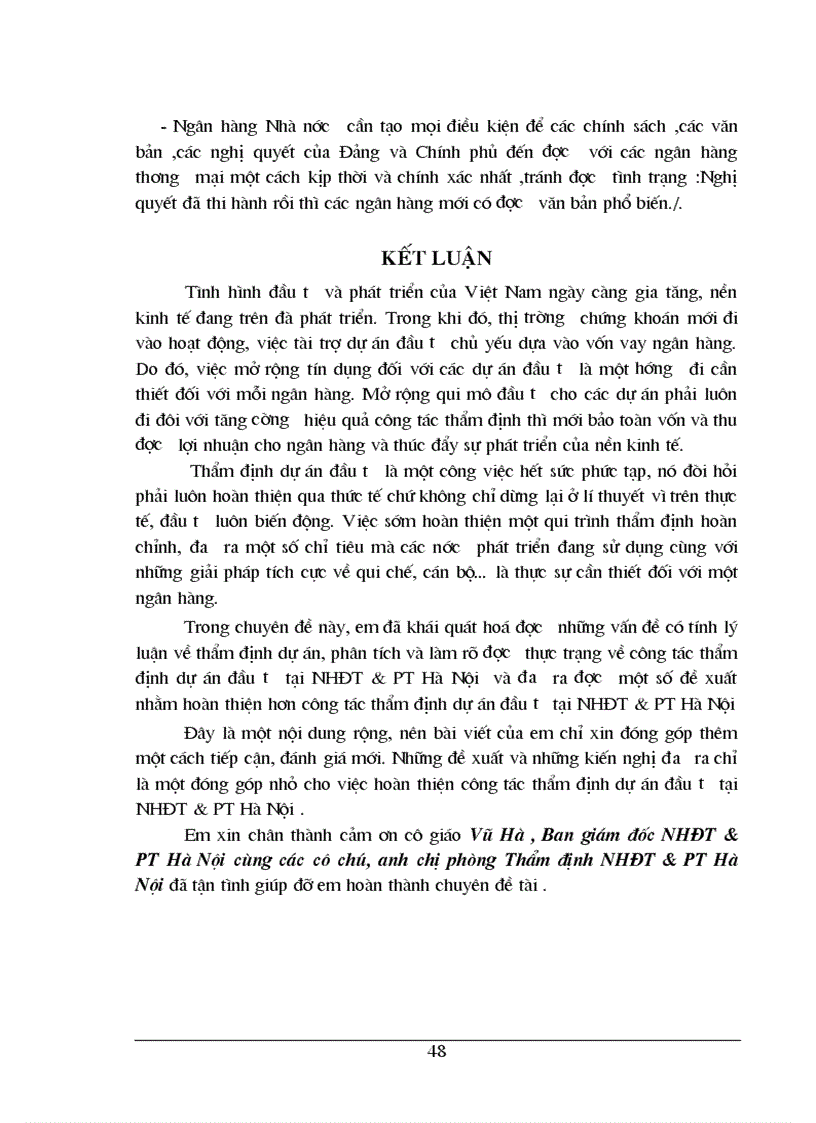 image for page Thẩm định dự án đầu tư nâng cao chất lượng công tác thẩm định dự án đầu tư tại NHĐT PT Hà Nội