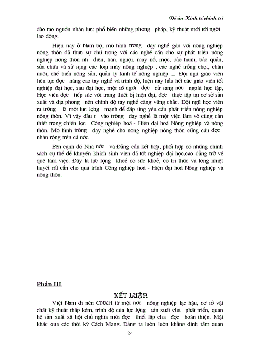 image for page Mối liên hệ giữa CNH HĐH Nông nghiệp và nông thôn và CNH HĐH nền kinh tế ở Việt Nam