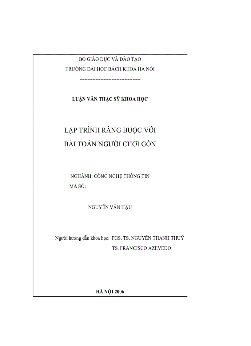 image for page Lập trình ràng buộc với bài toán người chơi gôn