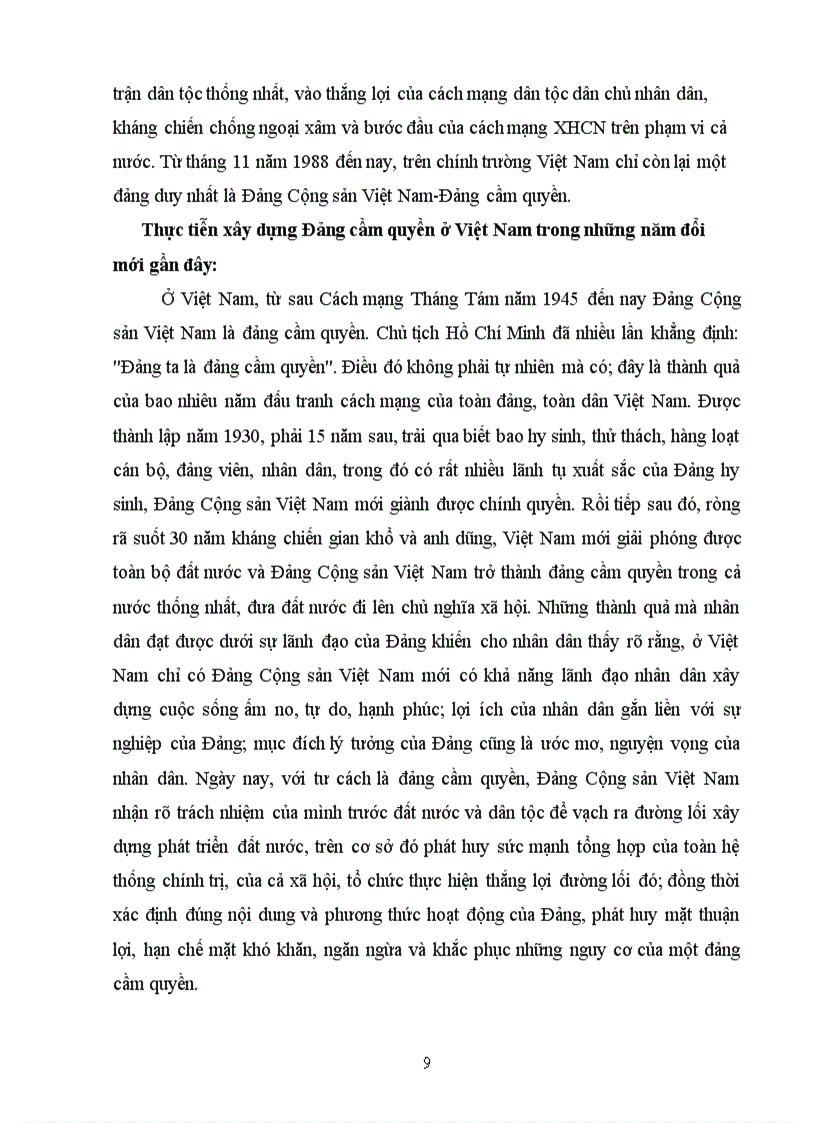 image for page Tư Tưởng Hồ Chí Minh về Đảng Cộng sản Việt Nam Đảng cầm quyền