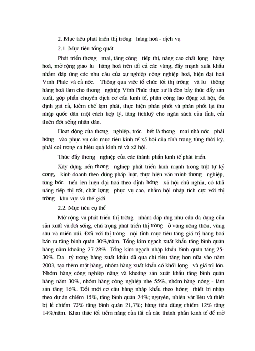 image for page Phát triển TT HH ở Vĩnh Phúc đến năm 2010