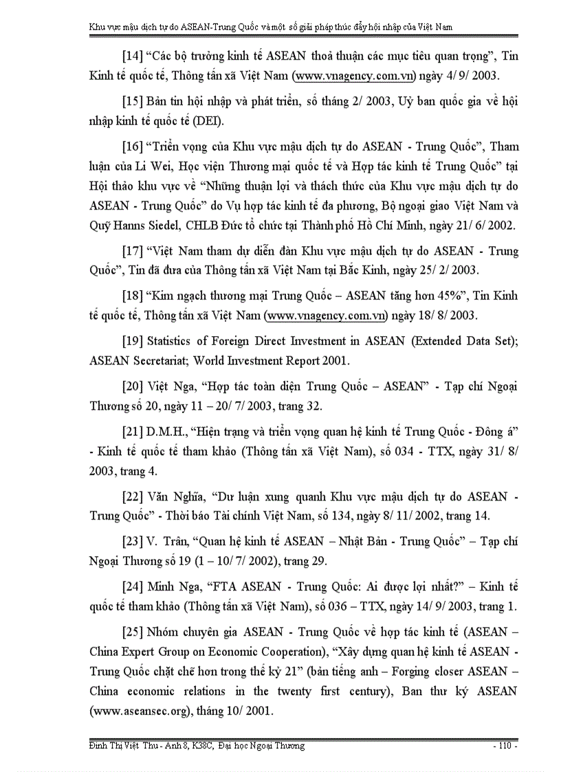 image for page Khu vực mậu dịch tự do ASEAN Trung Quốc và một số giải pháp thúc đẩy hội nhập của Việt Nam