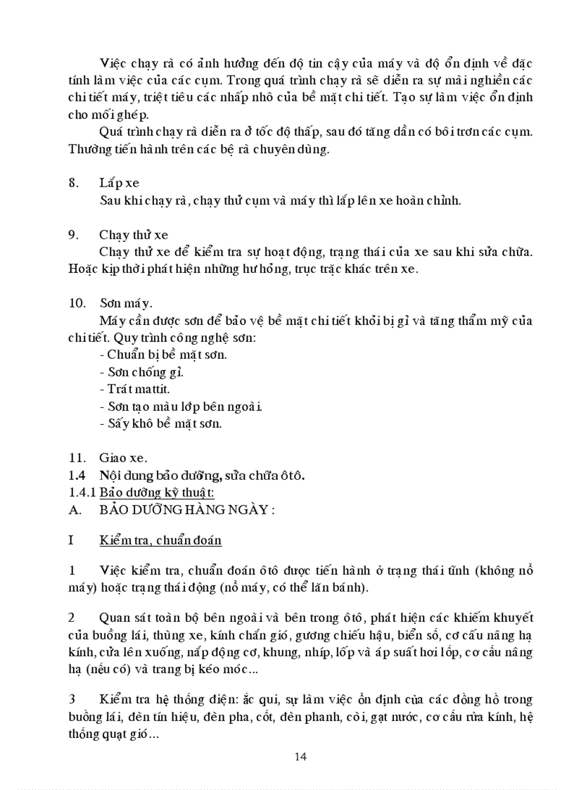 image for page Quy trinh bảo dưỡng sửa chữa oto con 4 7 chỗ