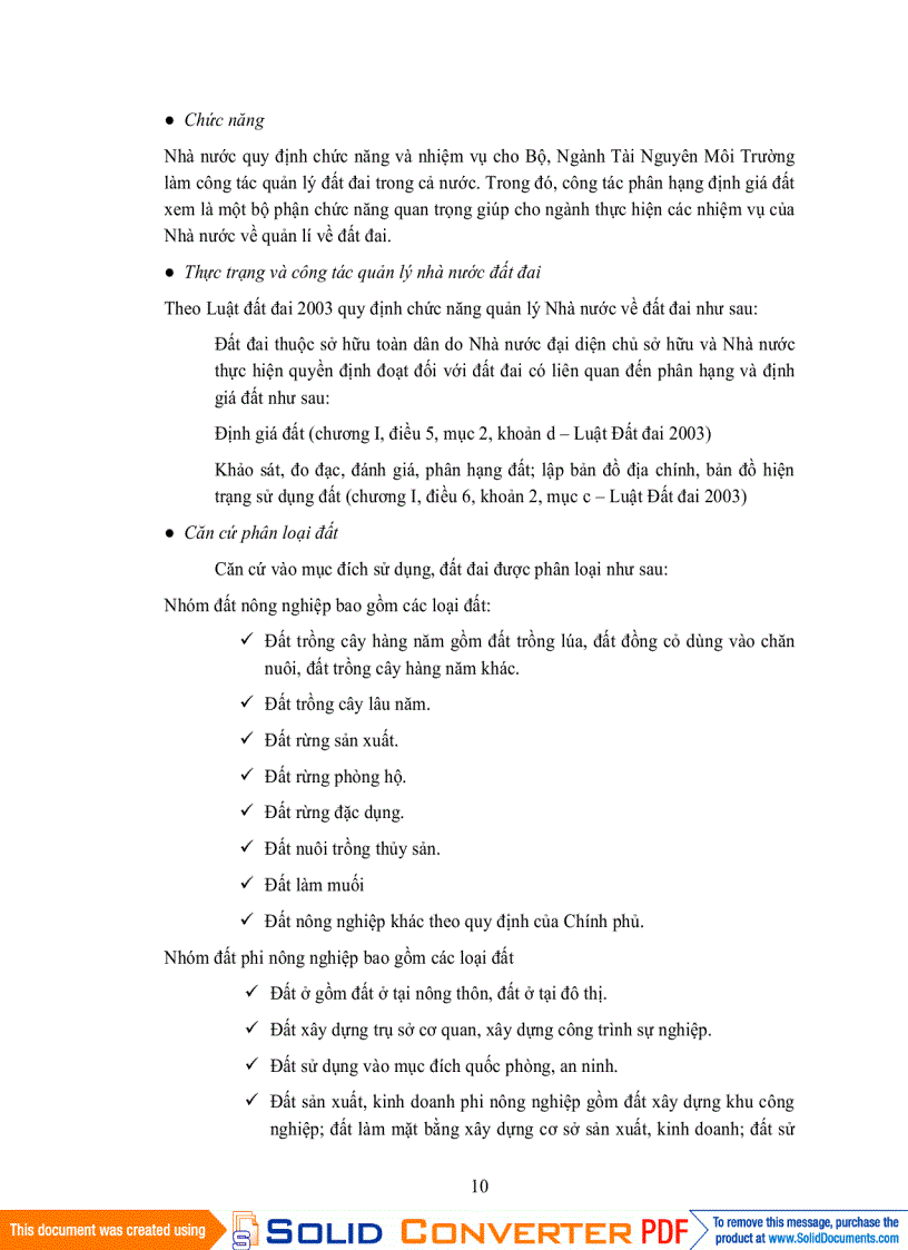 image for page Xác định mức độ ảnh hưởng của các yếu tố tác động đến giá đất và thực trạng sử dụng đất làm cơ sở cho việc định giá đất ở quận ô môn thành phố cần thơ