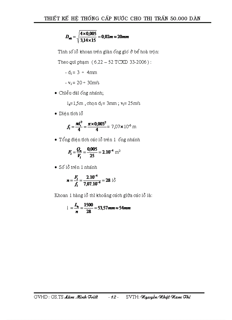 image for page Thiết kế hệ thống cấp nước cho thị trấn 50 000 dân thuyết minh