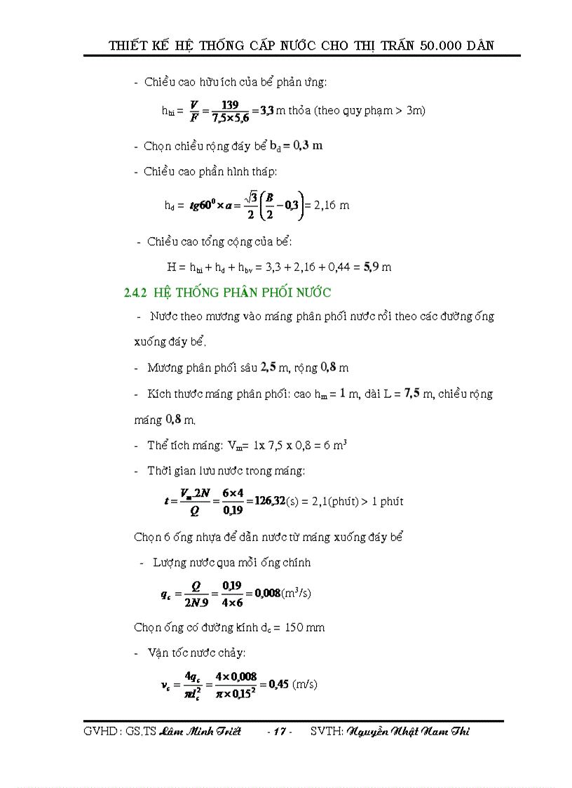 image for page Thiết kế hệ thống cấp nước cho thị trấn 50 000 dân thuyết minh