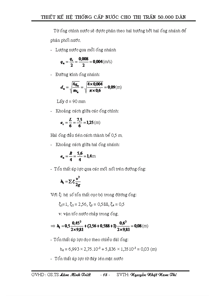 image for page Thiết kế hệ thống cấp nước cho thị trấn 50 000 dân thuyết minh