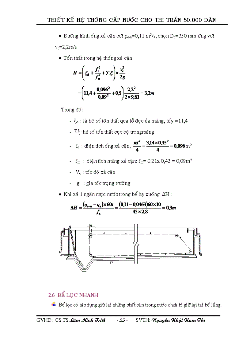 image for page Thiết kế hệ thống cấp nước cho thị trấn 50 000 dân thuyết minh