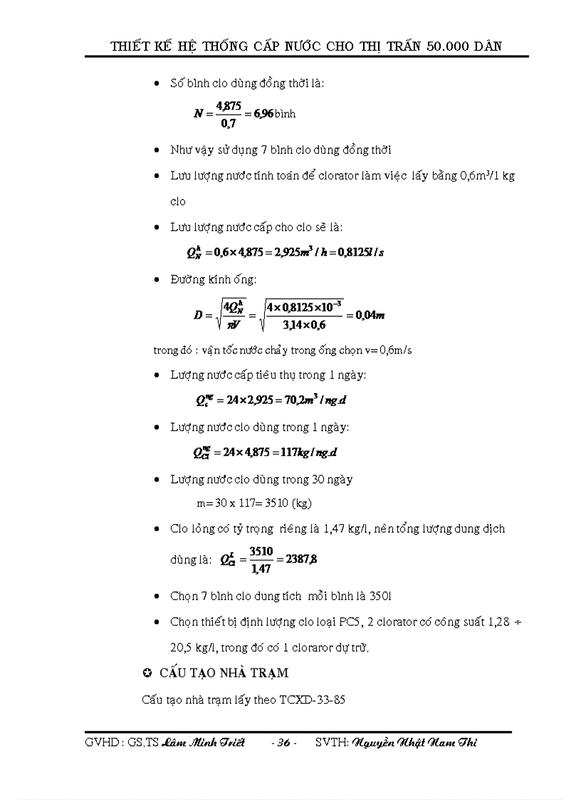 image for page Thiết kế hệ thống cấp nước cho thị trấn 50 000 dân thuyết minh