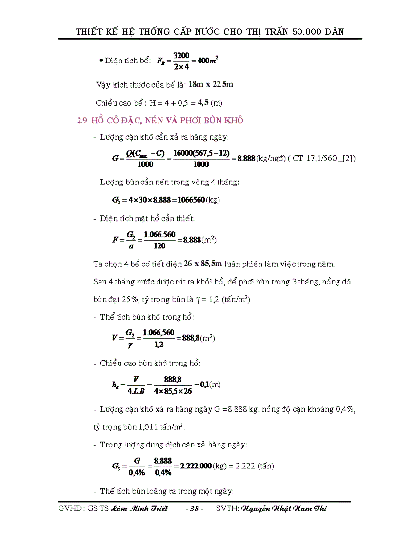 image for page Thiết kế hệ thống cấp nước cho thị trấn 50 000 dân thuyết minh
