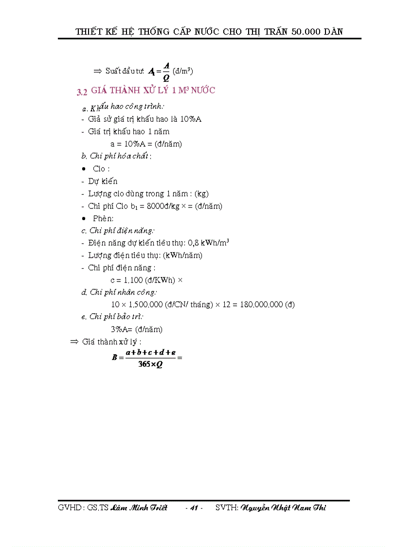image for page Thiết kế hệ thống cấp nước cho thị trấn 50 000 dân thuyết minh