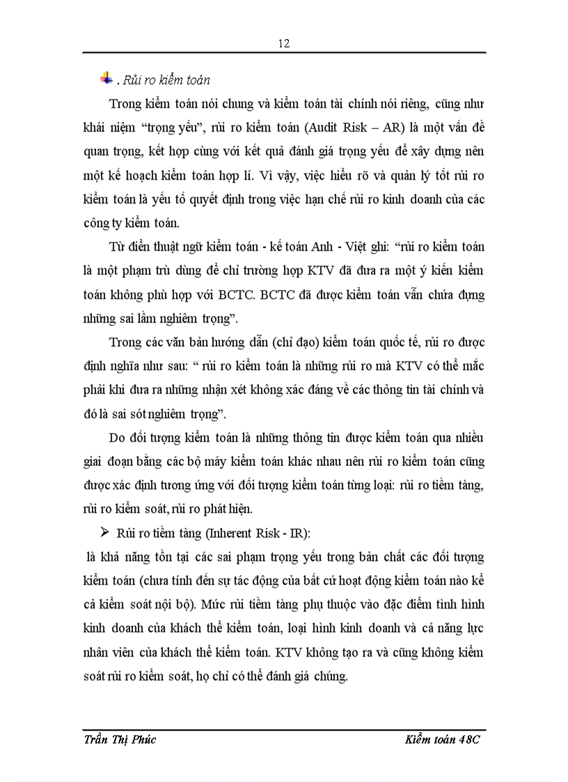 image for page Trọng yếu và qui trình đánh giá trọng yếu trong kiểm toán báo cáo tài chính