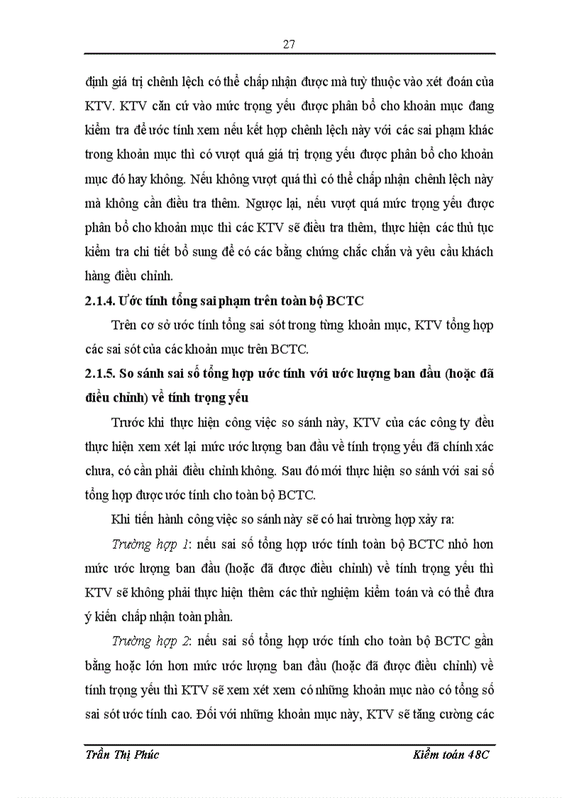 image for page Trọng yếu và qui trình đánh giá trọng yếu trong kiểm toán báo cáo tài chính