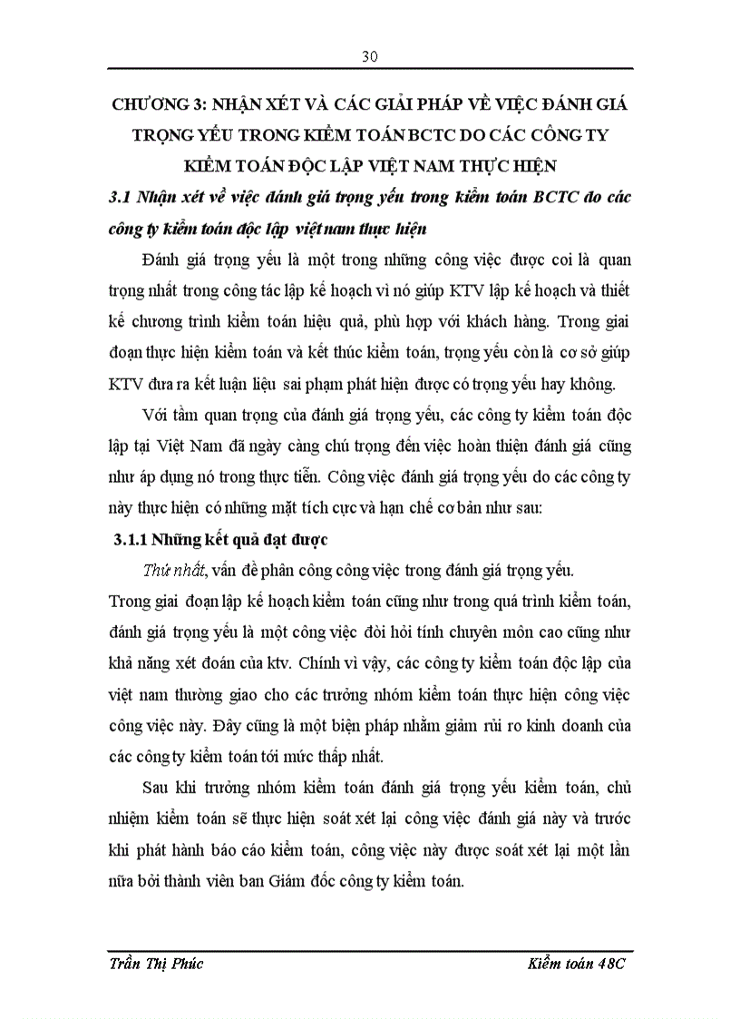 image for page Trọng yếu và qui trình đánh giá trọng yếu trong kiểm toán báo cáo tài chính