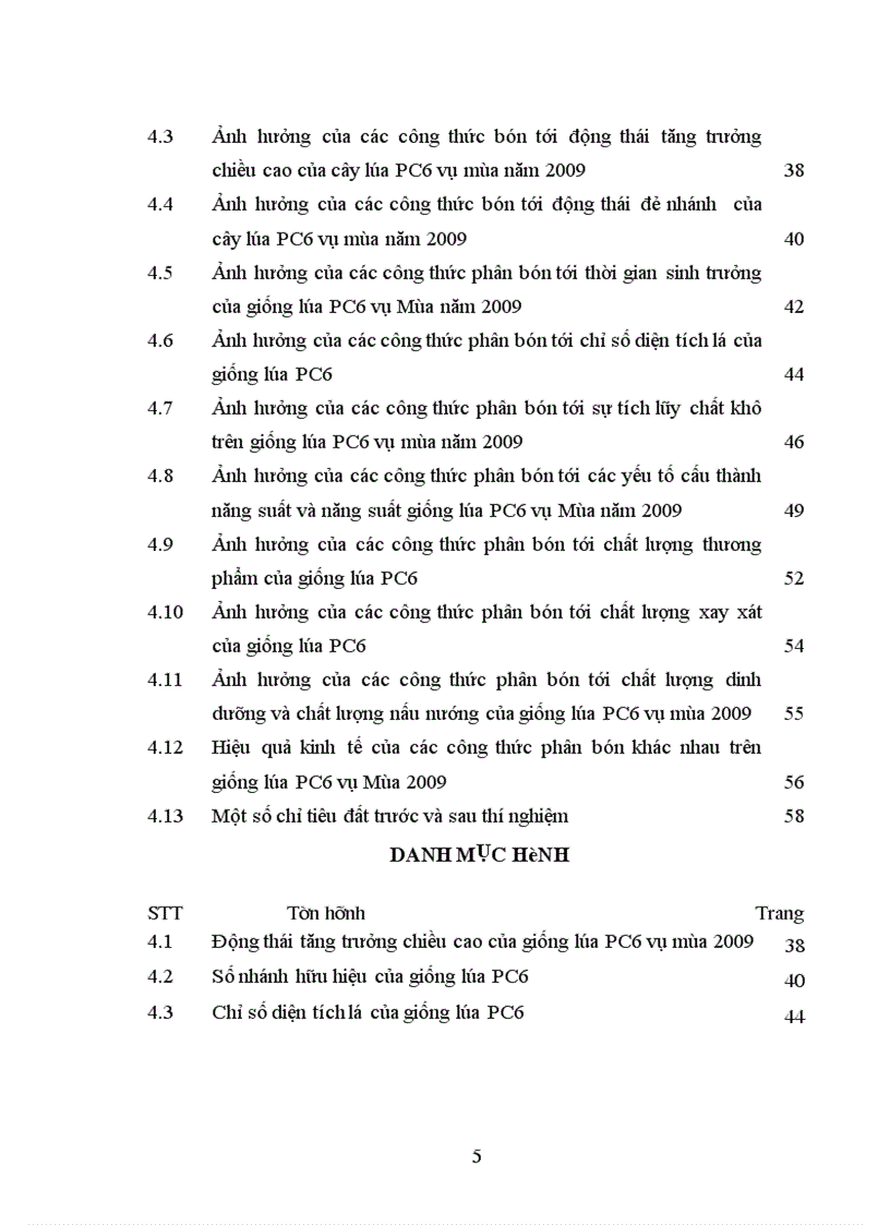 image for page Xác định liều lượng phân bón thích hợp cho lúa PC6 trên đất phù sa sông Thái Bình