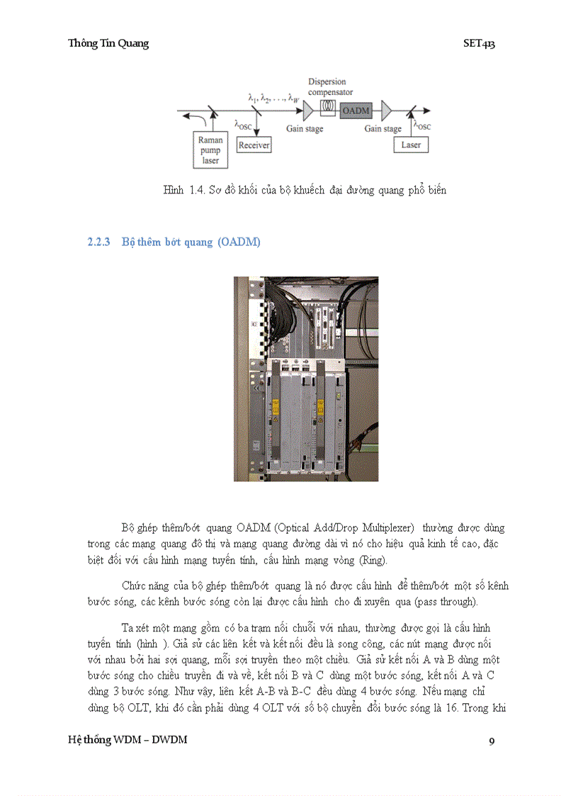 image for page Hệ thống WDM và DWDM