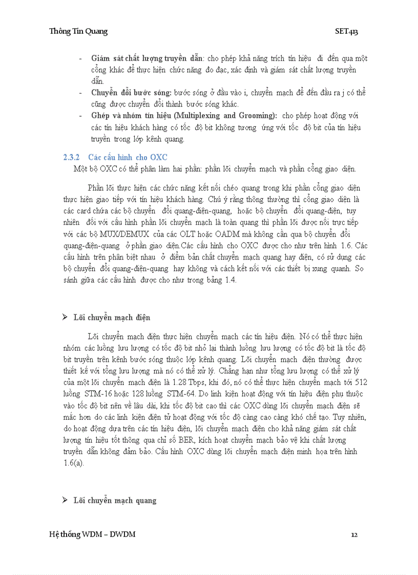 image for page Hệ thống WDM và DWDM