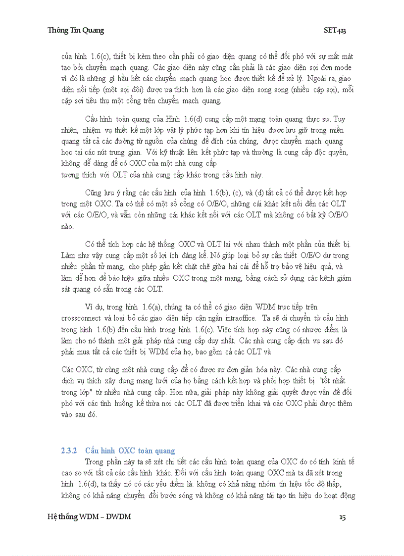 image for page Hệ thống WDM và DWDM