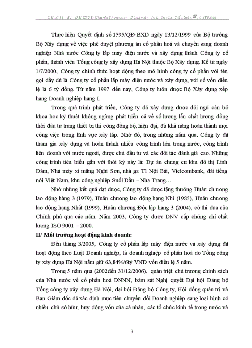 image for page Báo cáo thực tập tại Công ty cổ phần lắp máy điện nước và xây dựng trực thuộc tổng công ty xây dựng hà nội